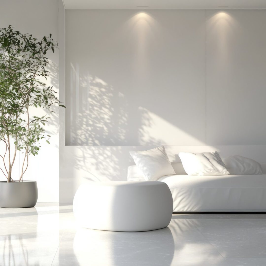 minimalist-white-living-room-with-large-window-green-plant